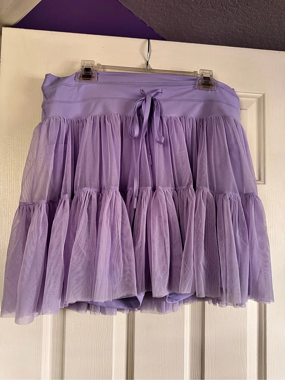 POPFLEX Tiered Mini Skirt in Purple Size 2X Like New